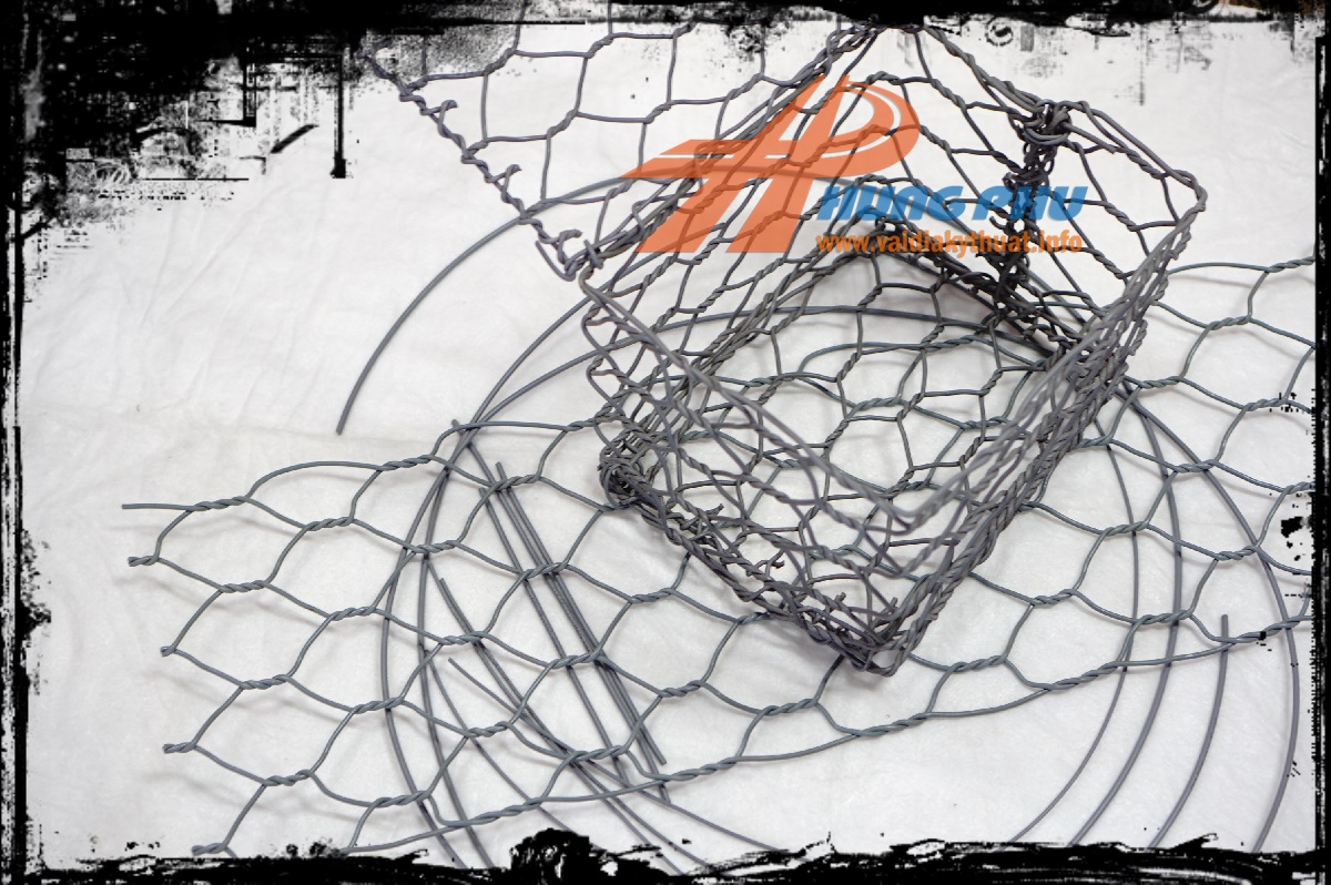 Rọ đá dây đan bọc nhựa PVC 9 Rọ đá mạ kẽm bọc nhựa PVC