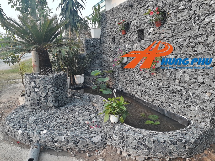 Rọ đá mạ kẽm bọc nhựa PVC