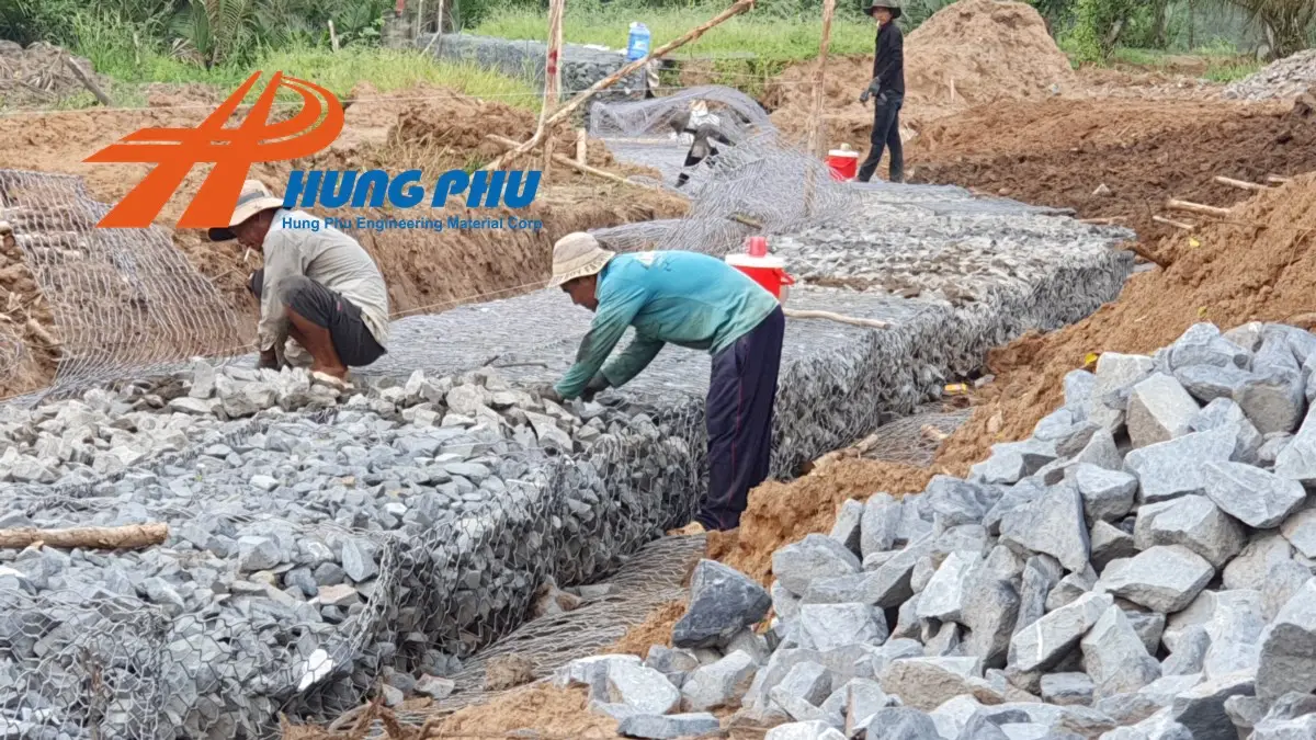 Biện pháp thi công rọ đá theo tiêu chuẩn TCVN 10335:2014 & Định mức xếp rọ đá