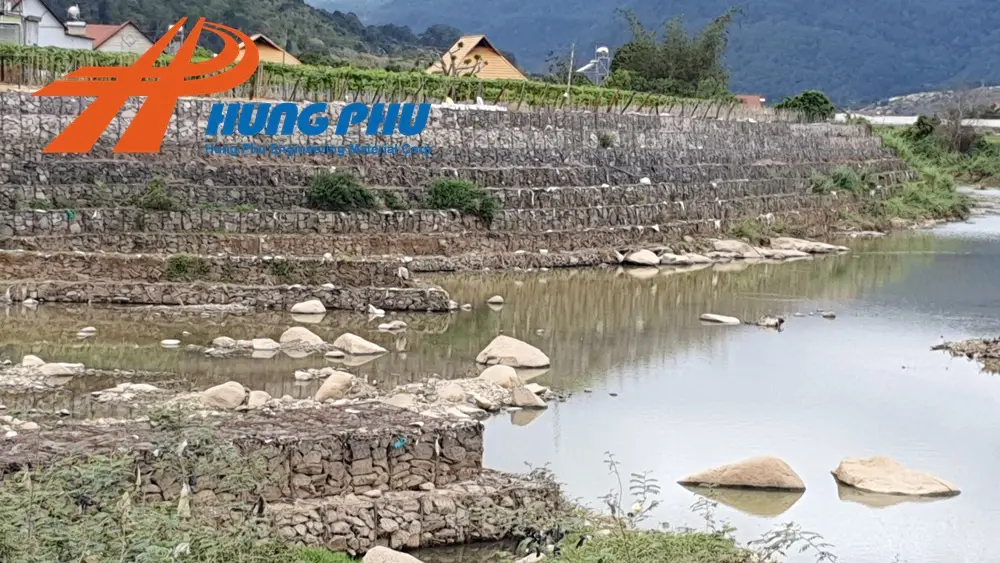 Rọ đá dây đan mạ kẽm 66 Rọ đá dây đan mạ kẽm