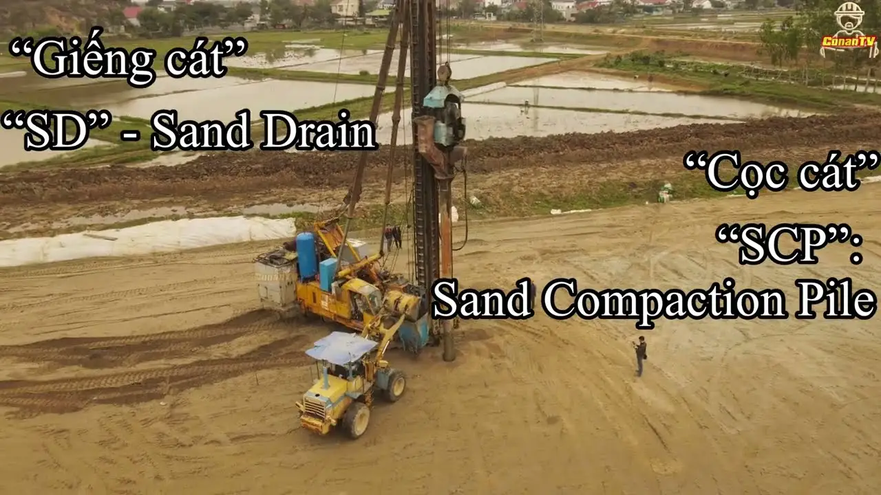 Bấc thấm và cọc cát Giải pháp gia cường nền đất yếu