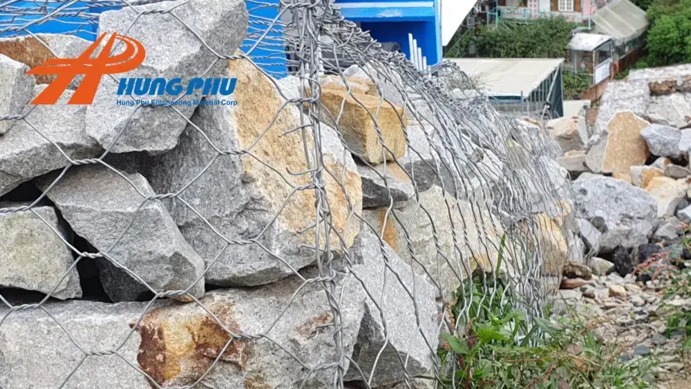 Rọ đá dây đan mạ kẽm 40 Rọ đá dây đan mạ kẽm