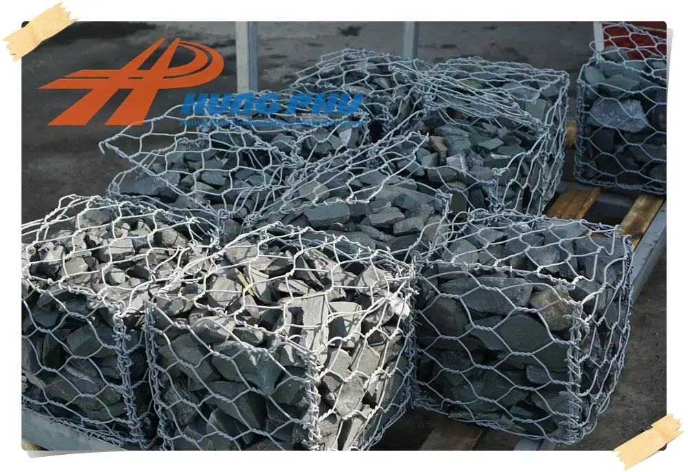 Rọ đá dây đan mạ kẽm 64 Rọ đá dây đan mạ kẽm